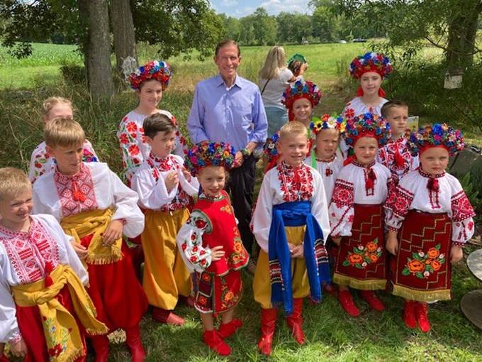 Blumenthal attended the Ukrainian Festival at Castle Hill Farms in Newtown